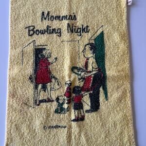 Mommy’s Bowling Night Towel: Vintage
